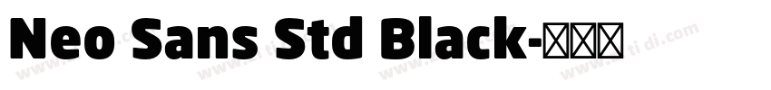 Neo Sans Std Black字体转换
